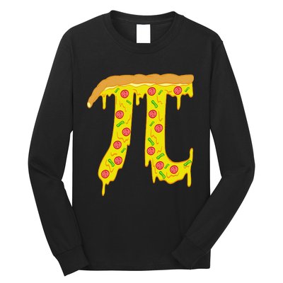 Math Is A Piece Of Pizza Bitcoin Start Pi Day 3.14 Long Sleeve Shirt