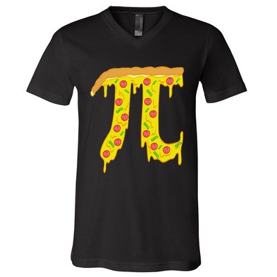 Math Is A Piece Of Pizza Bitcoin Start Pi Day 3.14 V-Neck T-Shirt