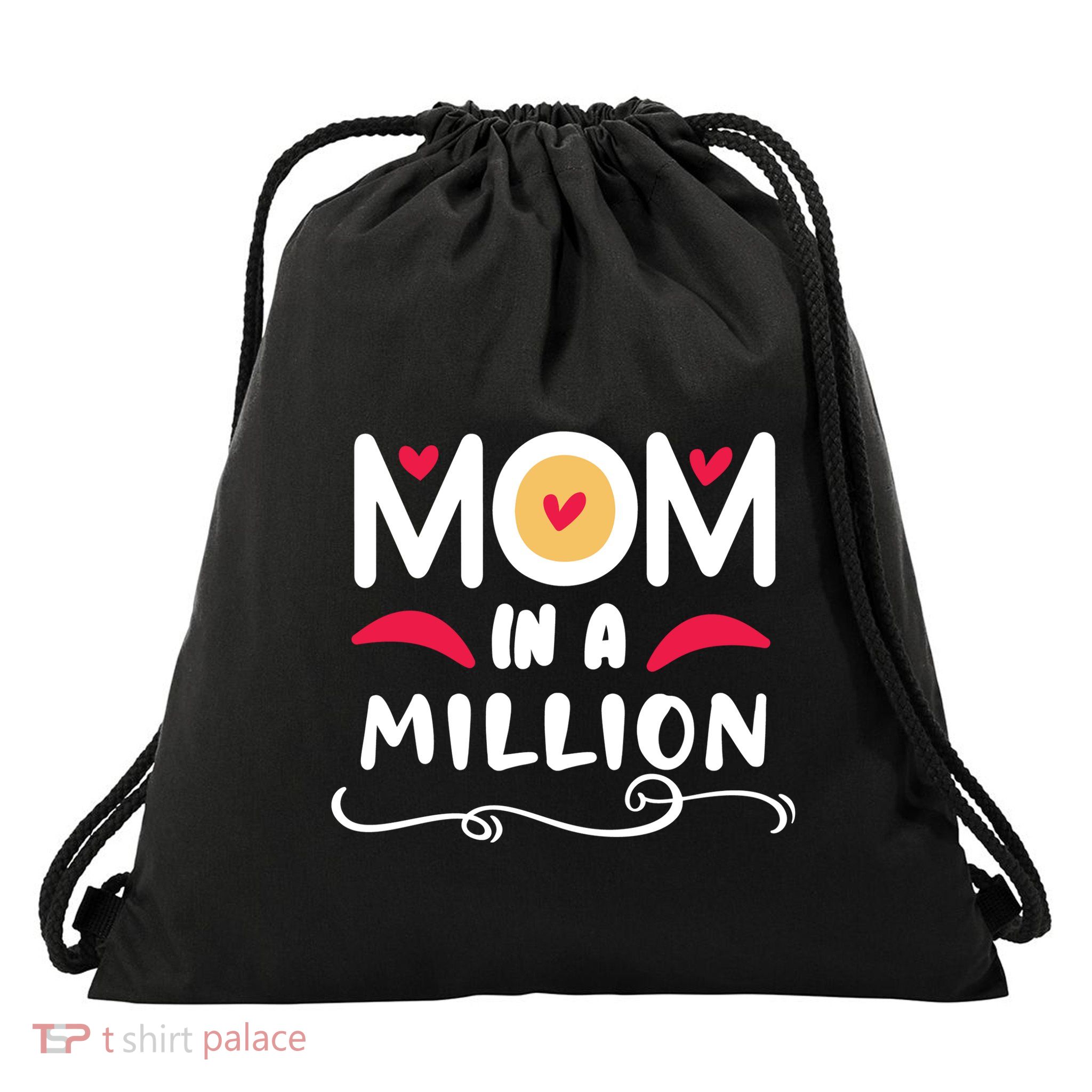 Mom In A Million Drawstring Bag