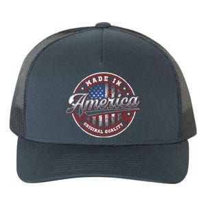 Made In America USA Flag Original Quality Yupoong Adult 5-Panel Trucker Hat