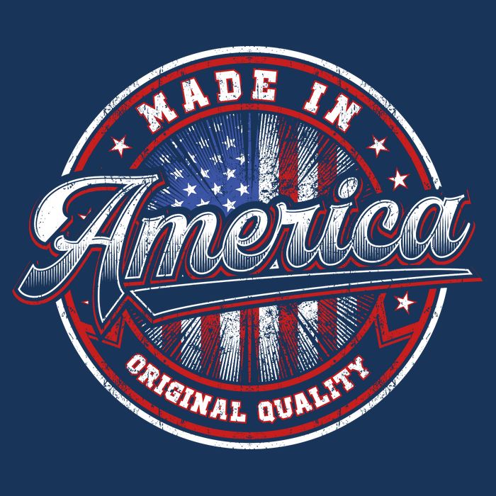 Made In America USA Flag Original Quality Flat Bill Trucker Hat