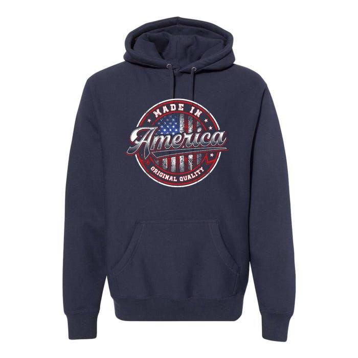 Made In America USA Flag Original Quality Premium Hoodie