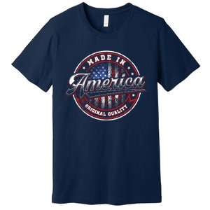 Made In America USA Flag Original Quality Premium T-Shirt