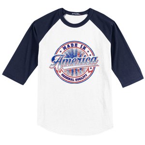 Made In America USA Flag Original Quality Baseball Sleeve Shirt