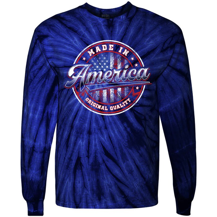 Made In America USA Flag Original Quality Tie-Dye Long Sleeve Shirt