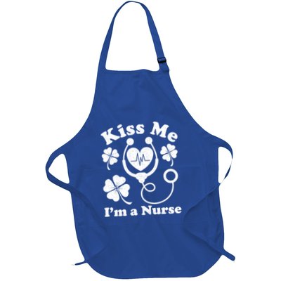 Me IM A Nurse Funny St PatrickS Day Nurse Gift Full-Length Apron With Pockets