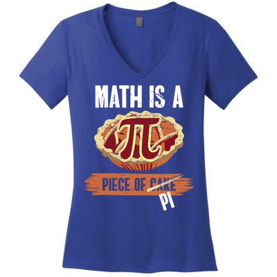 Math Is A Piece Of Pi Meaningful Gift Pi Day Meaningful Gift Women's V-Neck T-Shirt