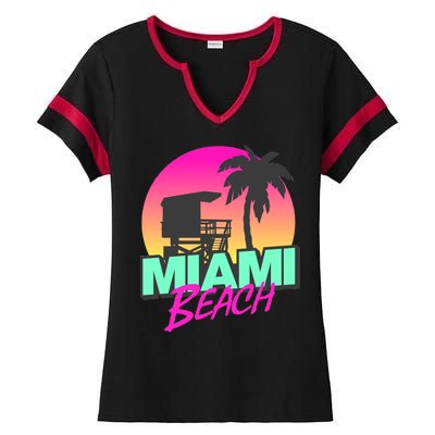 Miami Beach Ladies Halftime Notch Neck Tee