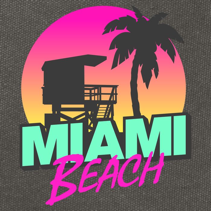 Miami Beach Cotton Canvas Backpack
