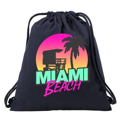 Miami Beach Drawstring Bag