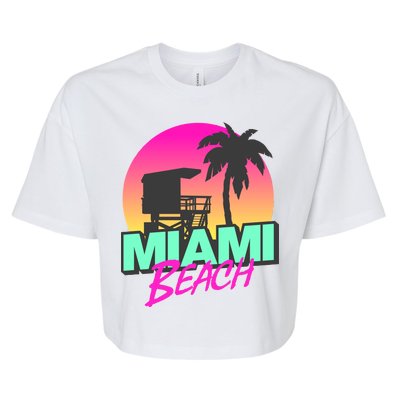 Miami Beach Bella+Canvas Jersey Crop Tee