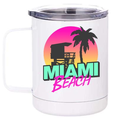 Miami Beach 12 oz Stainless Steel Tumbler Cup