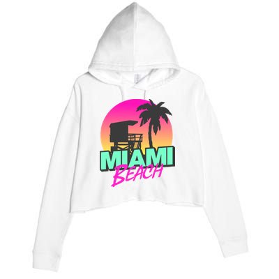 Miami Beach Crop Fleece Hoodie