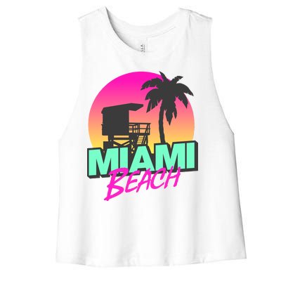 Miami Beach Women's Racerback Cropped Tank