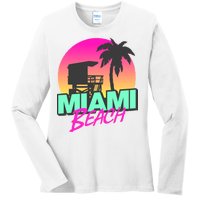 Miami Beach Ladies Long Sleeve Shirt