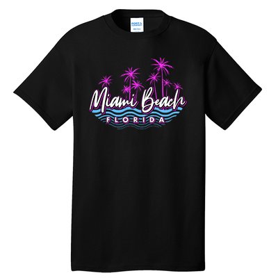 Miami Beach Florida Neon Tall T-Shirt