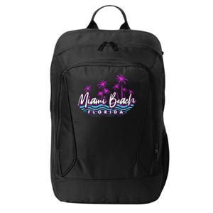 Miami Beach Florida Neon City Backpack