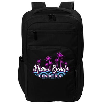 Miami Beach Florida Neon Impact Tech Backpack