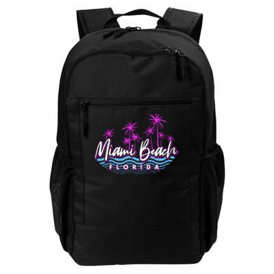 Miami Beach Florida Neon Daily Commute Backpack