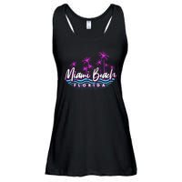 Miami Beach Florida Neon Ladies Essential Flowy Tank