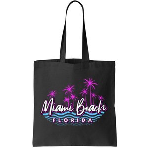 Miami Beach Florida Neon Tote Bag