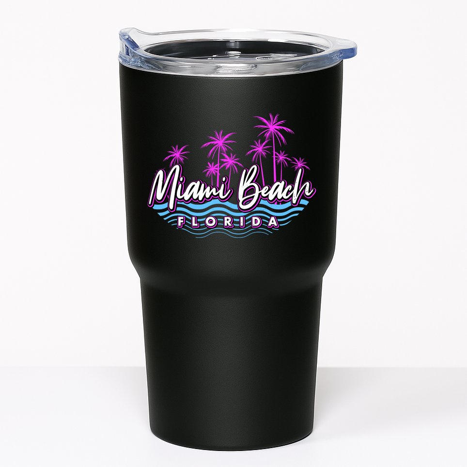Miami Beach Florida Neon Tumbler