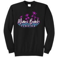 Miami Beach Florida Neon Tall Sweatshirt