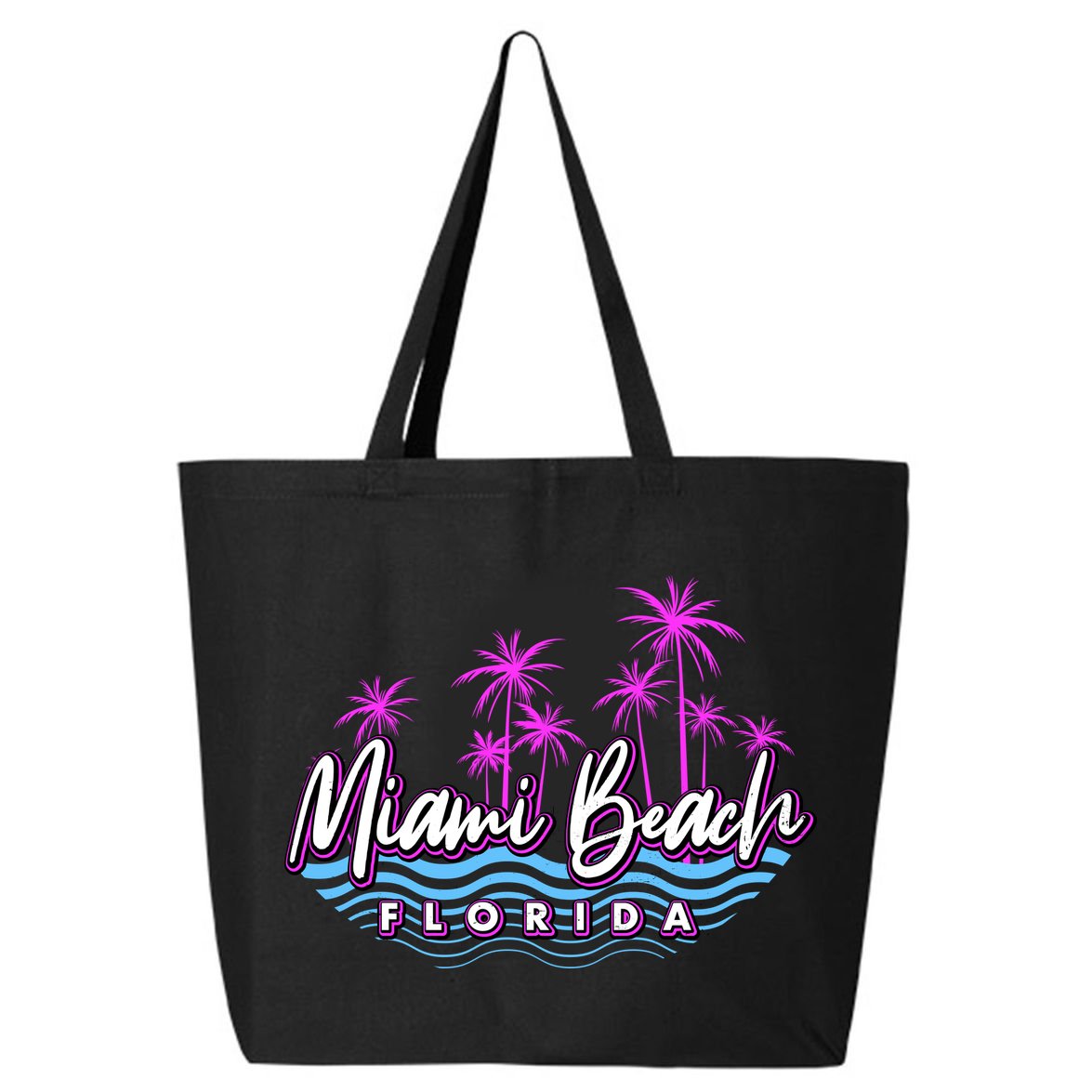 Miami Beach Florida Neon 25L Jumbo Tote