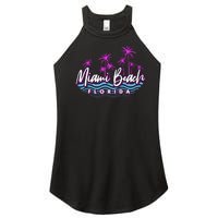 Miami Beach Florida Neon Women's Perfect Tri Rocker Tank