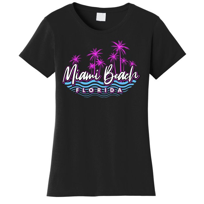 Miami Beach Florida Neon Women's T-Shirt