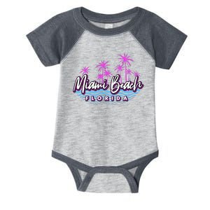 Miami Beach Florida Neon Infant Baby Jersey Bodysuit