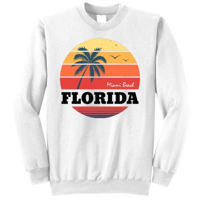 Miami Beach Florida Retro Circle Sweatshirt