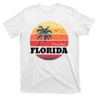 Miami Beach Florida Retro Circle T-Shirt