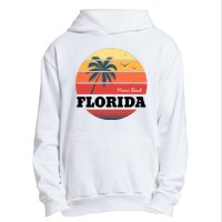 Miami Beach Florida Retro Circle Urban Pullover Hoodie