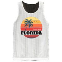 Miami Beach Florida Retro Circle Mesh Reversible Basketball Jersey Tank