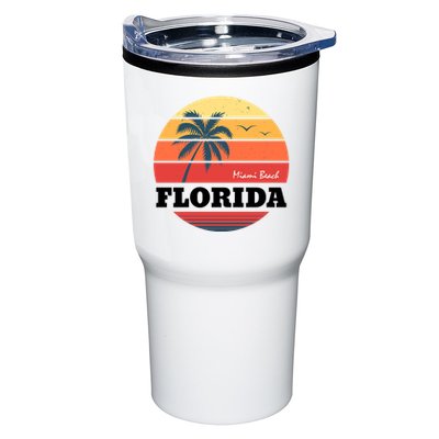 Miami Beach Florida Retro Circle Tumbler