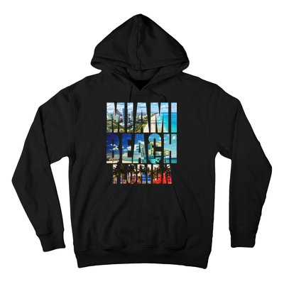 Miami Beach Florida Retro City Logo Hoodie