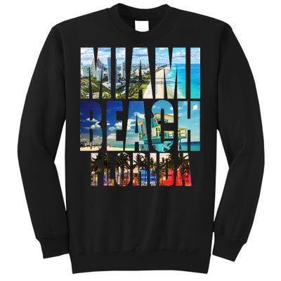 Miami Beach Florida Retro City Logo Sweatshirt