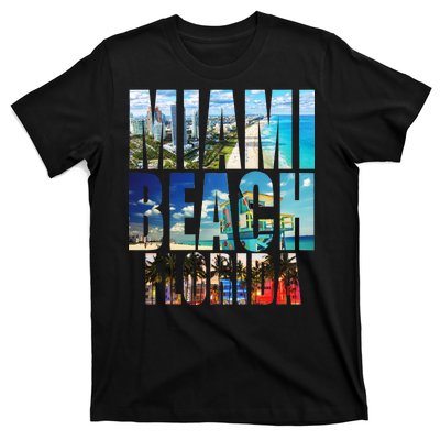 Miami Beach Florida Retro City Logo T-Shirt