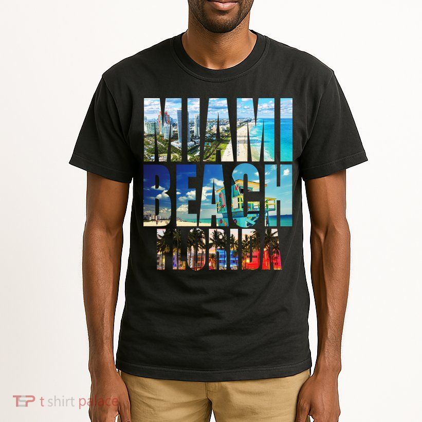 Miami Beach Florida Retro City Logo Tall T-Shirt