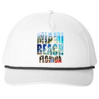 Miami Beach Florida Retro City Logo Snapback Five-Panel Rope Hat