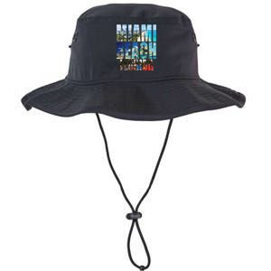 Miami Beach Florida Retro City Logo Legacy Cool Fit Booney Bucket Hat