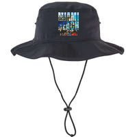 Miami Beach Florida Retro City Logo Legacy Cool Fit Booney Bucket Hat