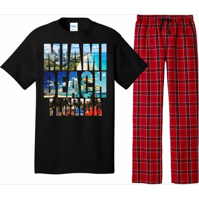 Miami Beach Florida Retro City Logo Pajama Set