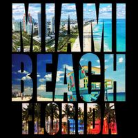 Miami Beach Florida Retro City Logo 16 in Basic Backpack