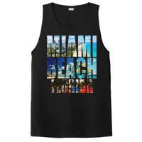 Miami Beach Florida Retro City Logo PosiCharge Competitor Tank