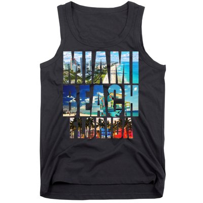 Miami Beach Florida Retro City Logo Tank Top