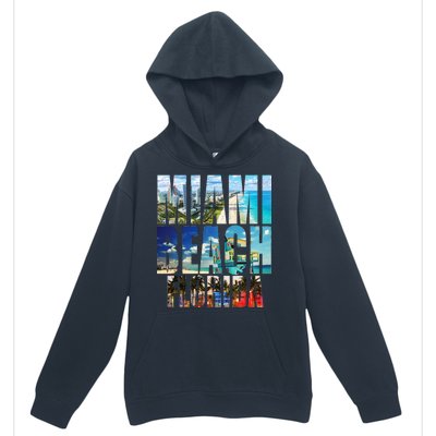 Miami Beach Florida Retro City Logo Urban Pullover Hoodie