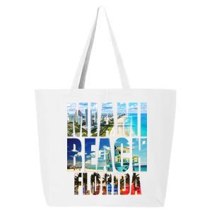 Miami Beach Florida Retro City Logo 25L Jumbo Tote