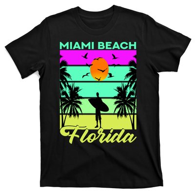 Miami Beach Florida Surfing T-Shirt